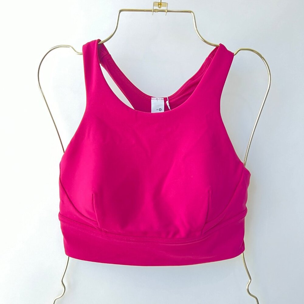 lululemon athletica Hot Pink High-Neck Sports Bra